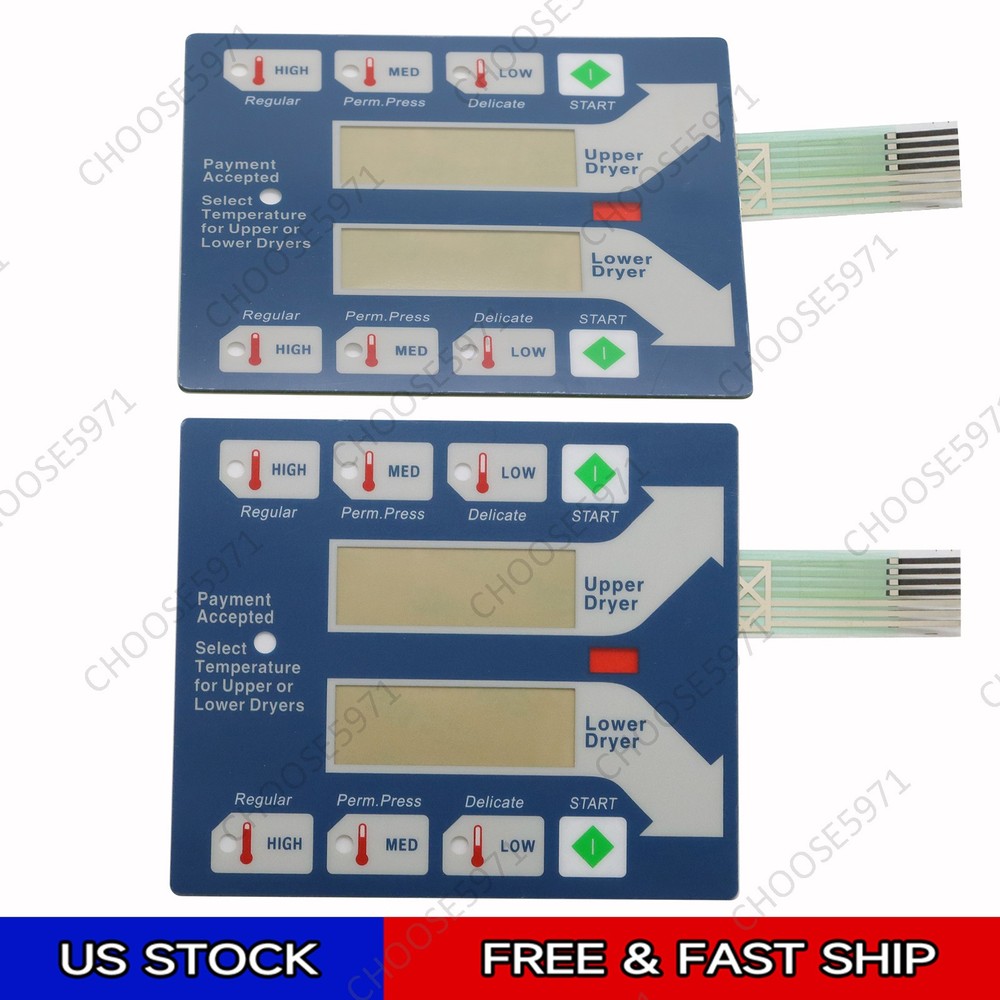 2 Pack 9801-059-004 9801-059-006 Dexter Blue Touch Pad for Stack Dryers