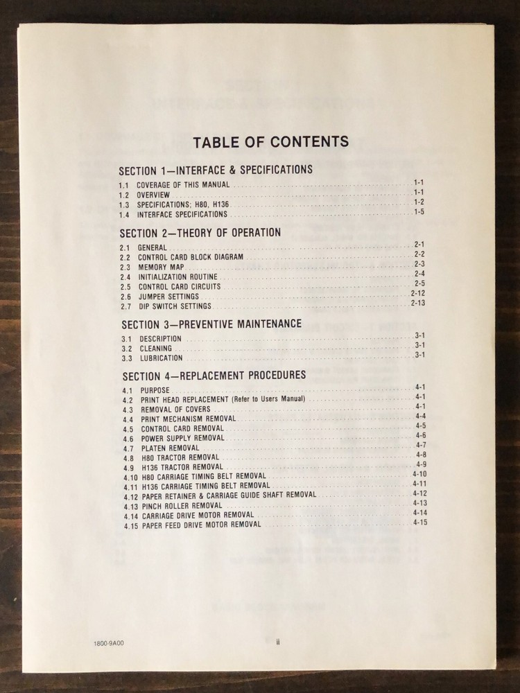 Centronics Model H80, H136 Printer Service Manual (1984)
