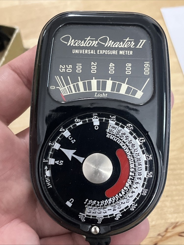 Vintage Weston Master II Universal Exposure Light Meter Model #735 ORIGINAL BOX