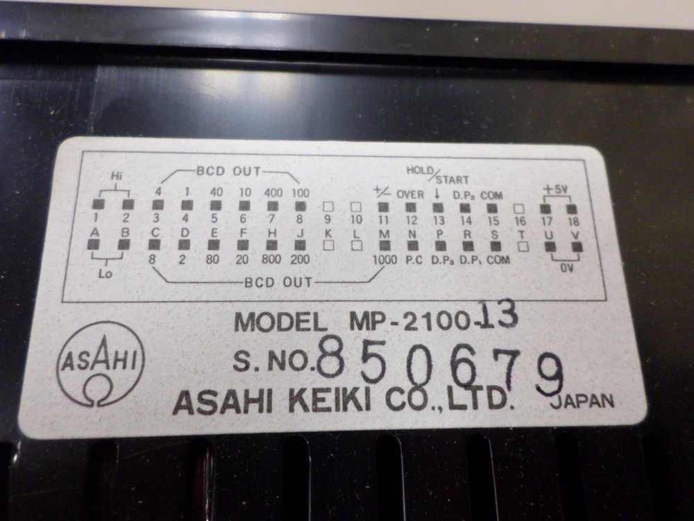 ASAHI KEIKI MP210013 DIGITAL PANEL METER