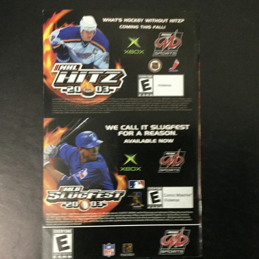 NFL Blitz 2003 Microsoft XBOX Instruction Manual Only