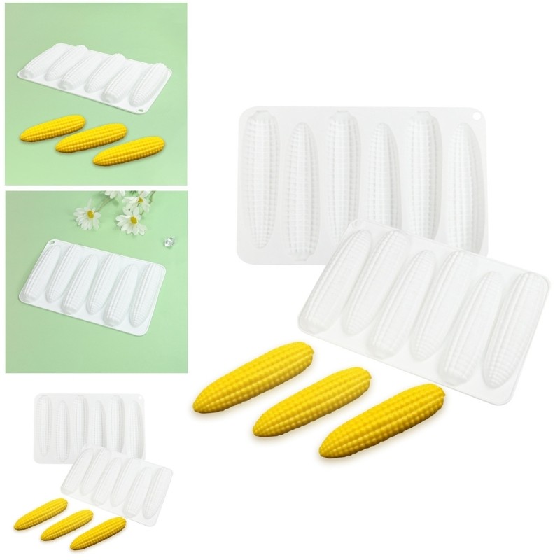 Flexible Corn Shape Pastries Baking Molds for Creative Cake and Dessert Projects