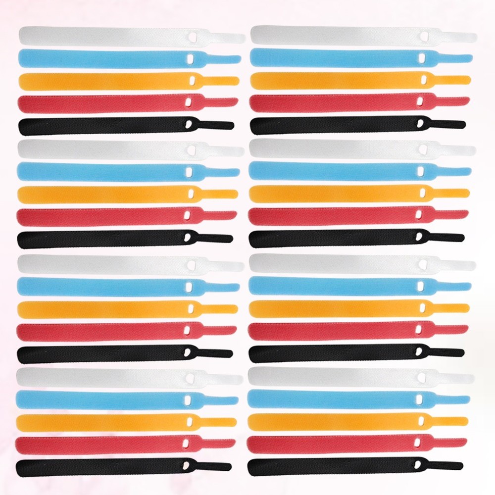 100 Pcs Nylon Cable Ties Sticker Type Power Cord Bundle Tool