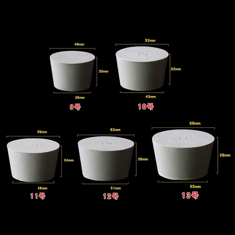 Rubber Stopper Bungs Laboratory Solid Hole Stopper Tapered Plugs Various Sizes