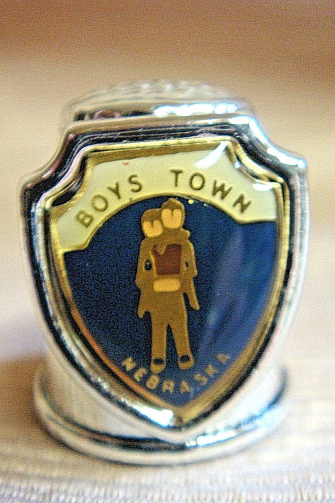 NEBRASKA "BOY'S TOWN" Metal THIMBLE