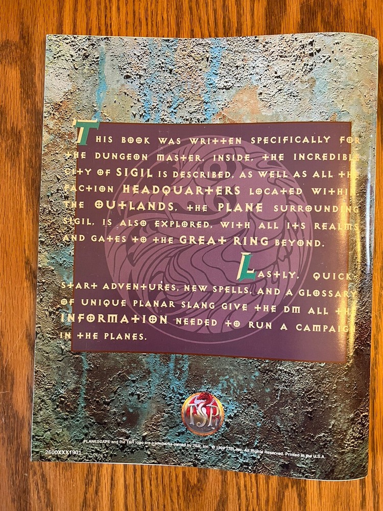 PLANESCAPE CAMPAIGN SETTING 1994 Dungeons & Dragons Boxed Set Complete & NM++!