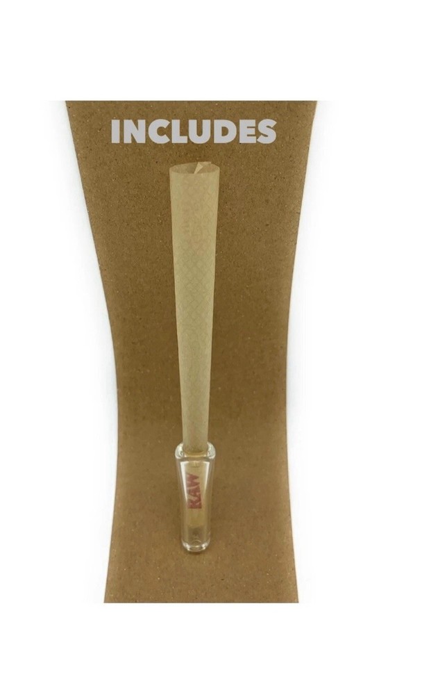 AUTHENTIC raw classic KING size pre rolled cone +premium glass cone filter tip