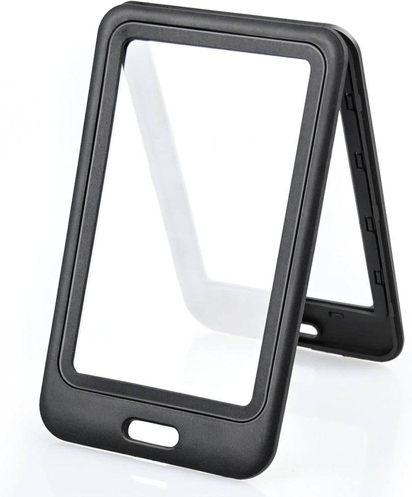 3 Pack Hard Plastic ID Badge Holder Double Sided Vertical Card Case