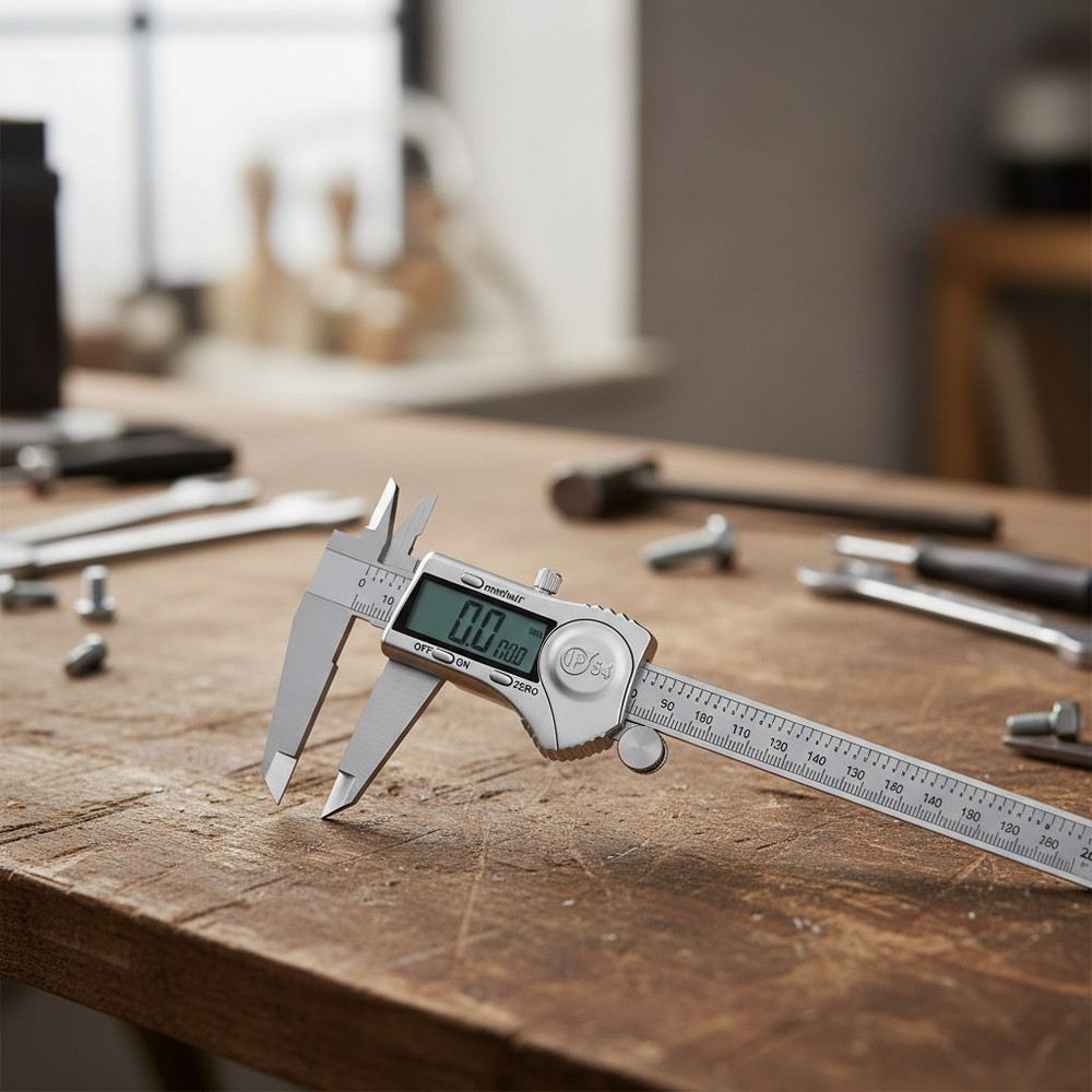 Professional 8-Inch Digital Caliper with Three Unit Conversion and LCD Display