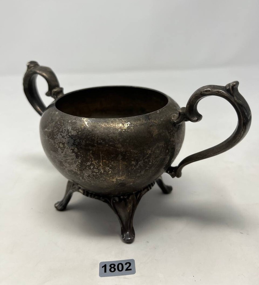 Vintage Silverplate Footed Sugar Bowl