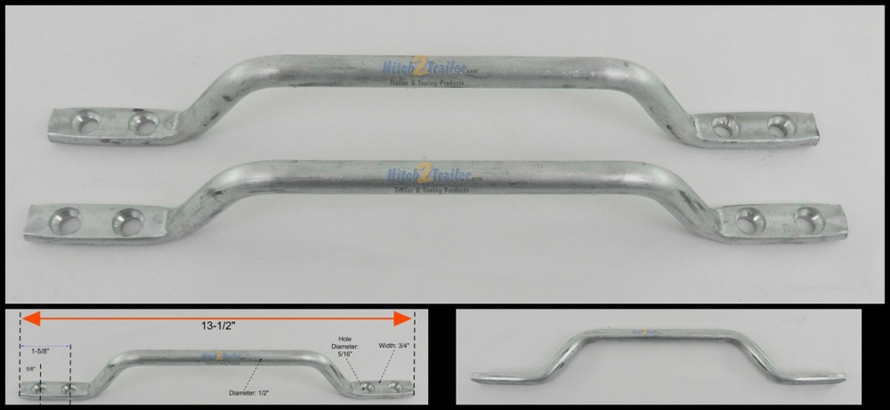 (2) Aluminum grab assist handle, Trailer, boat, truck, RV, 13.5", Free shipping