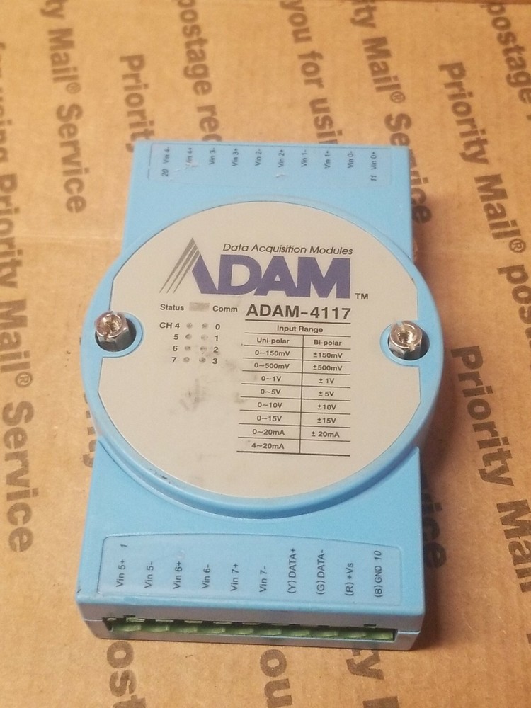 (1) ADAM DATA ACQUISITION MODULE  ADAM-4117 8 CHANNEL ANALOG ( 1 UNIT ) UNTESTED