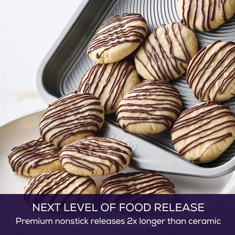 Total Bakeware Set Nonstick Cookie Baking Sheets, 2 Piece, Gray