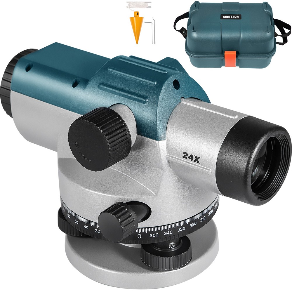 Automatic Optical Level 24X Optical Level Kit Waterproof w/Compensator