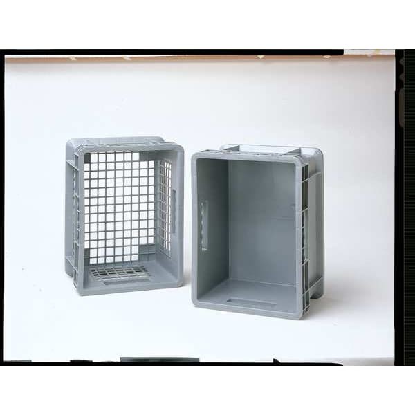 Akro-Mils 37682Grey Solid & Stackable Straight Wall Storage Container, 20 Gal,