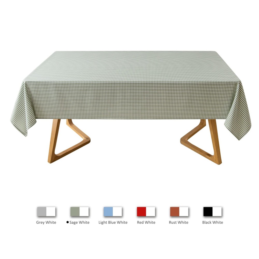 Maxmill Rectangle Checkered Tablecloth 52x70 Waterproof Spillproof Wrinkle Resis