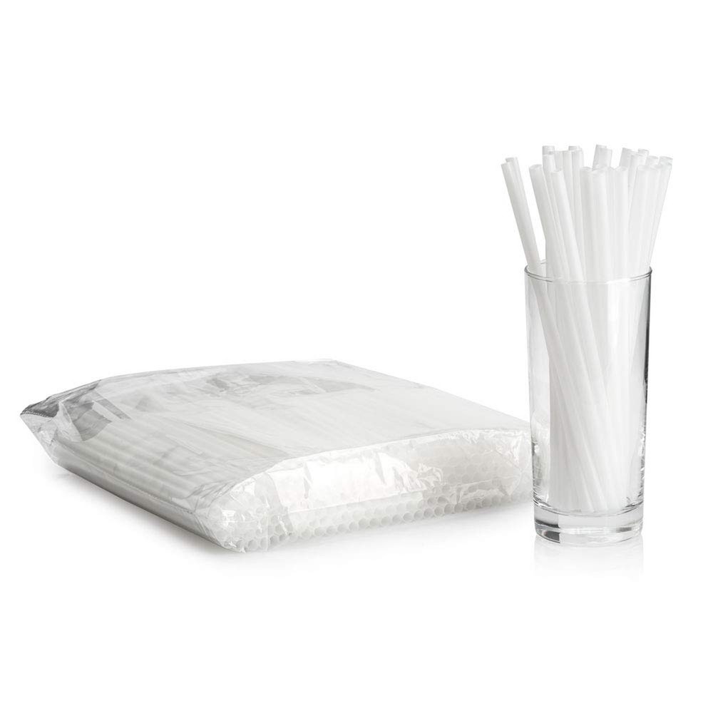 Compostable Drinking Straws - Bulk Pack of 300 - Plastic Alternative Corn-Sta...