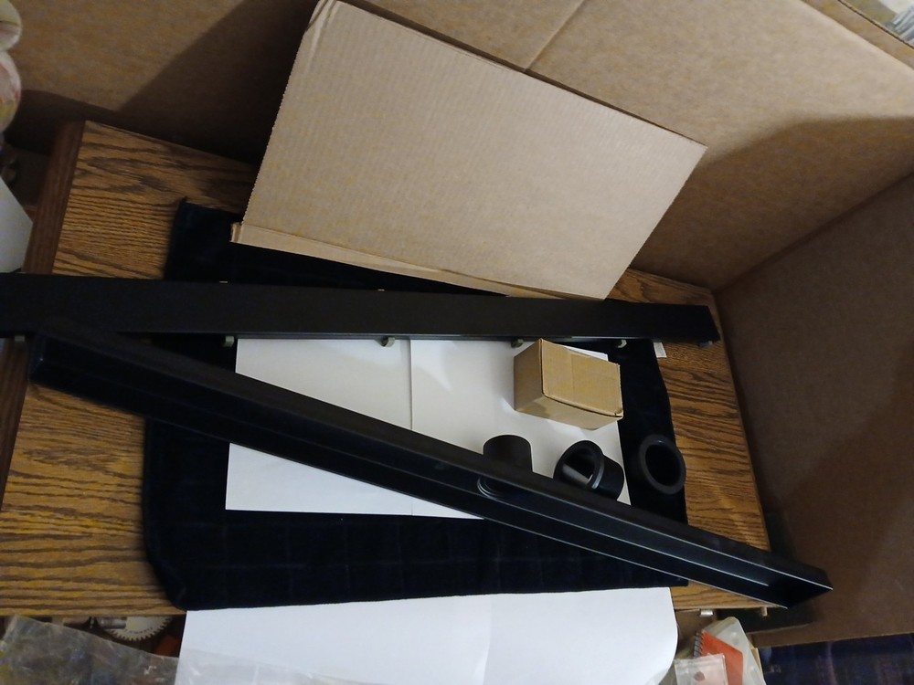 Linear Shower Drain 34 Inch Matte Black with Reversible Flat Tile Insert Cover
