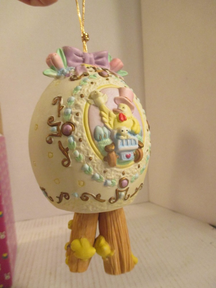 Easter Egg Happy Easter Wind Chime hand painted porcelin