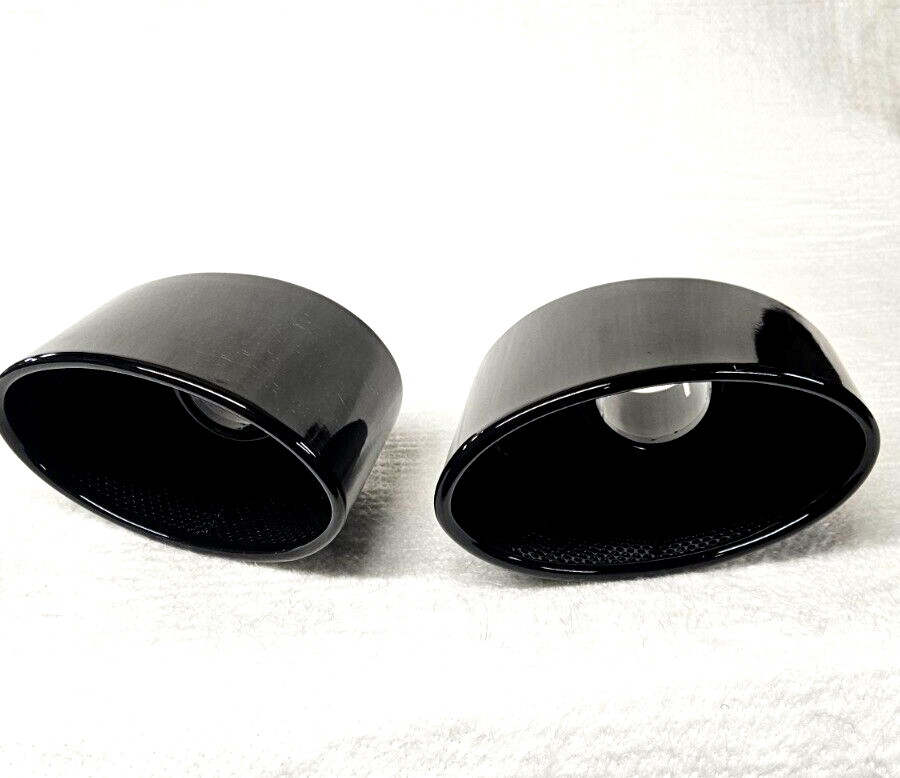 Audi RS6 RS5 RS4 RS3 LARGE Conversion Trims Exhaust tailpipe TIPS A5 A6 BLACK
