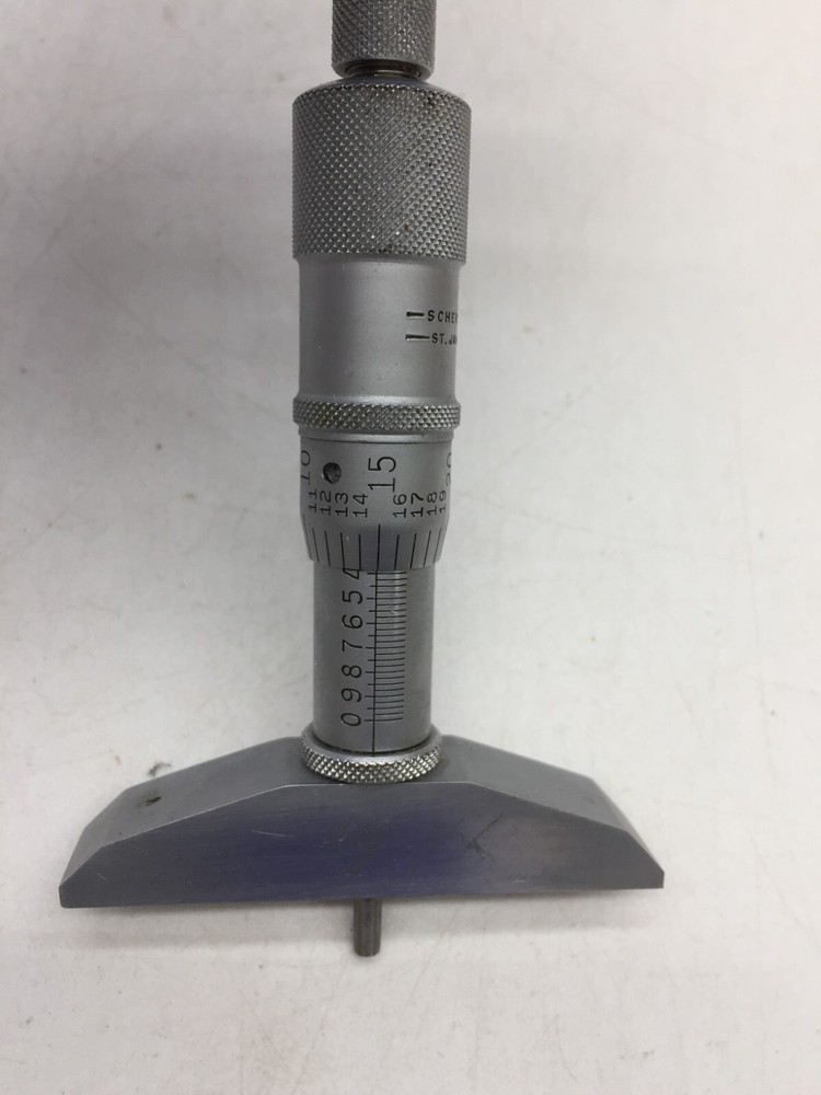Scherr Tumico Depth Micrometer Machinist Tool with Assorted Range
