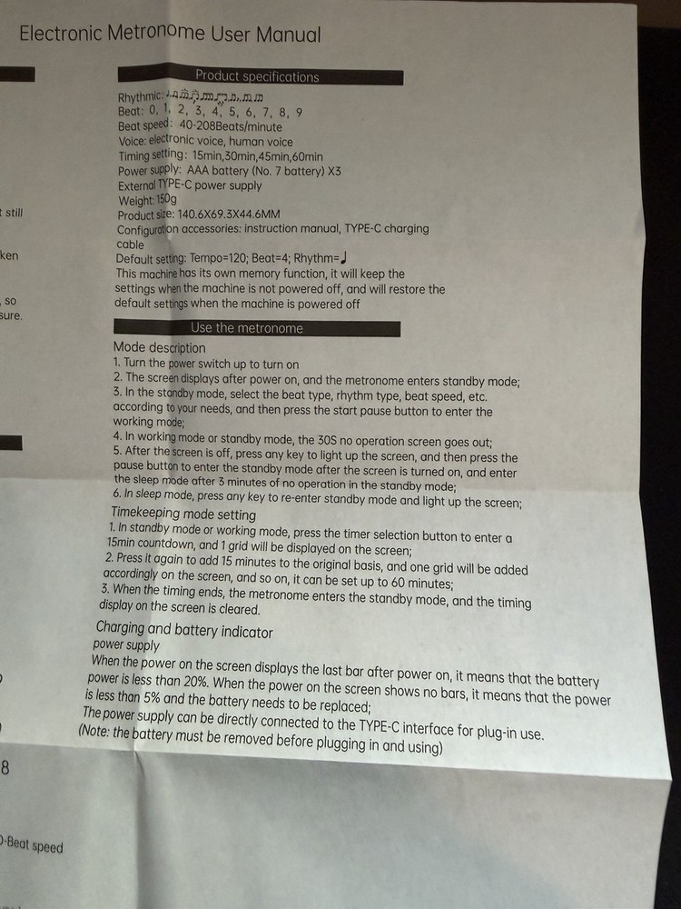 Electronic Metronome