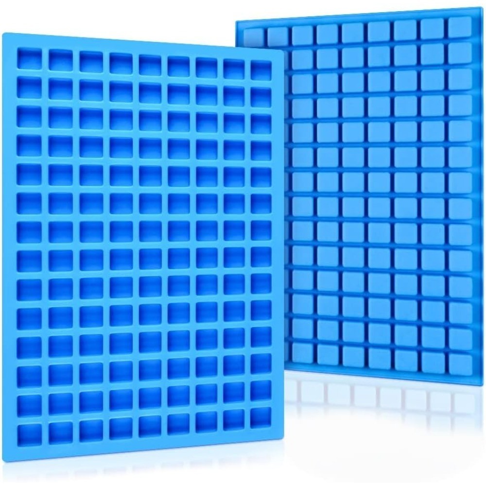 2 Pack Square Silicone Candy Molds for Gummy Chocolate Ice