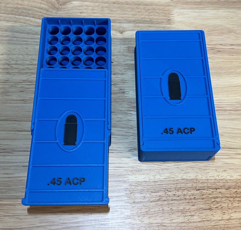 .45 ACP Auto Ammo Box 50rd Capacity (3 Pack)