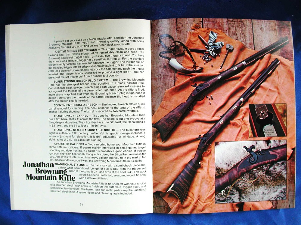1978 Browning All Models Catalog 22 Auto A5 Superposed Double Auto BSS Pistols