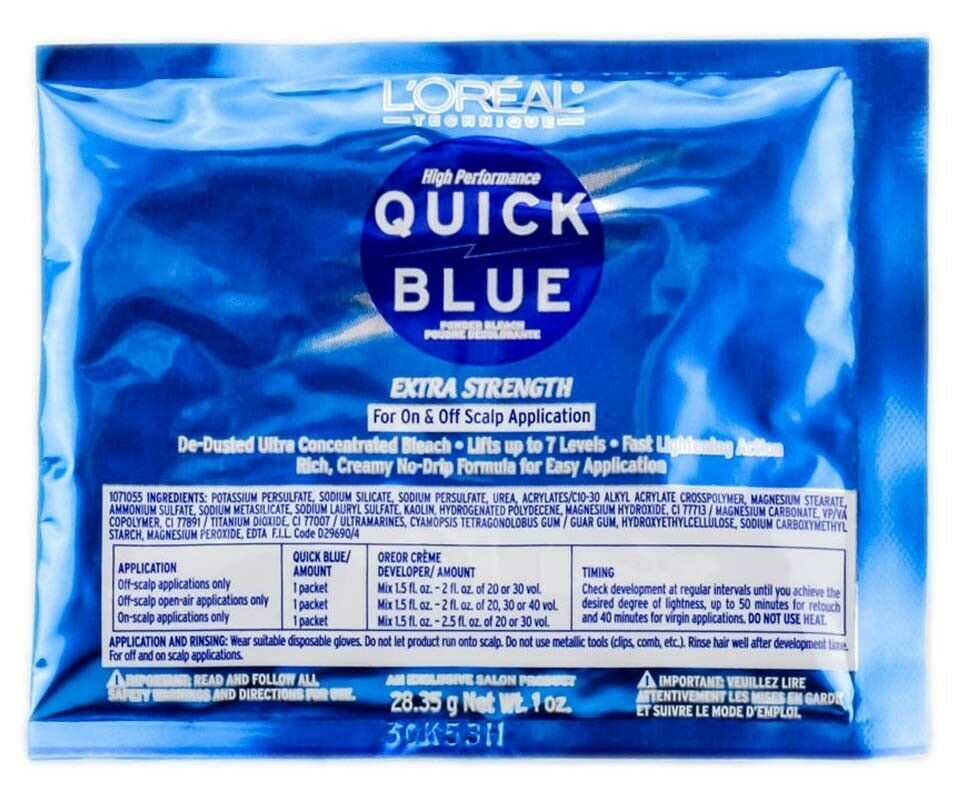 Loreal Quick Blue Powder Bleach Packet 1 oz