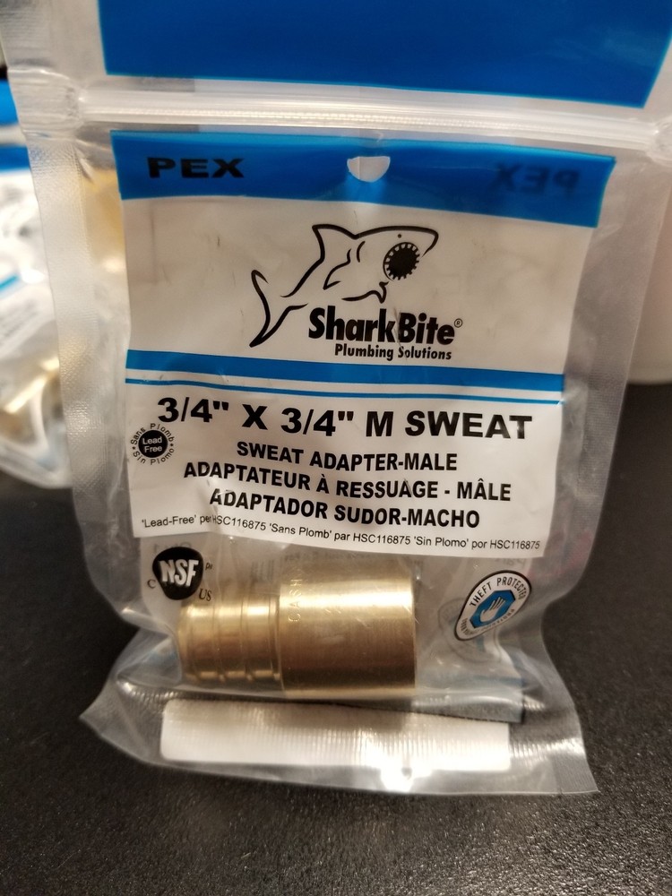 Sharkbite 3/4"×3/4" M SWEAT Adapter Male UC608LFA NEW