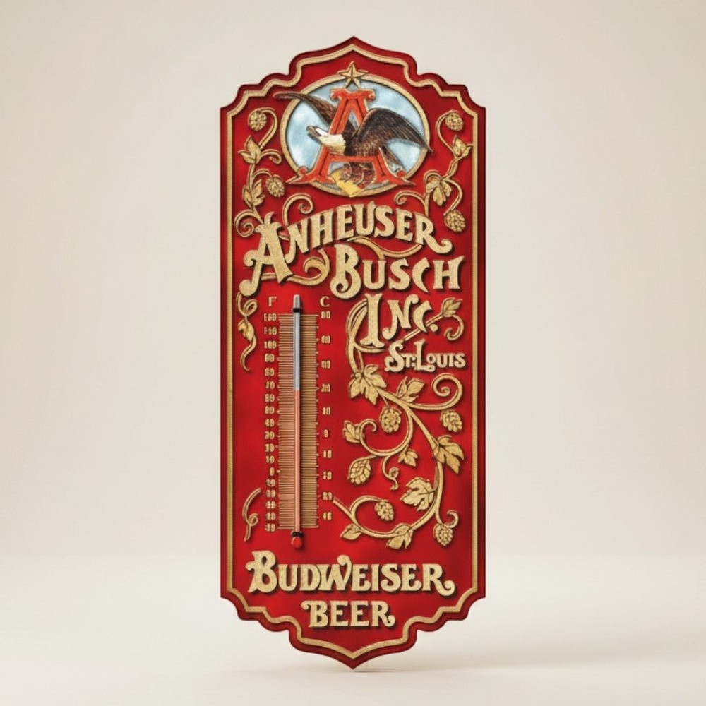 Anheuser-Busch Budweiser Beer Thermometer