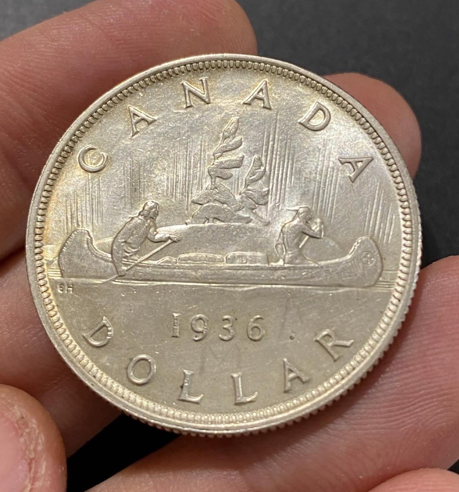 Canada, 1936 AR Dollar, Uncirculated And Lustrous