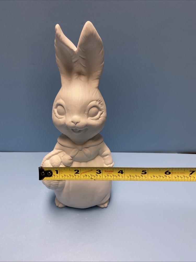 Ceramic Bisque Happy Easter Bunnie Ready To Paint For Easter