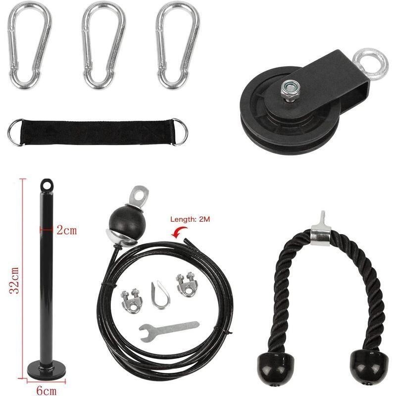 Pull Down and Lift Weight Pulley System Cable Machine Pulley Attachment Triceps