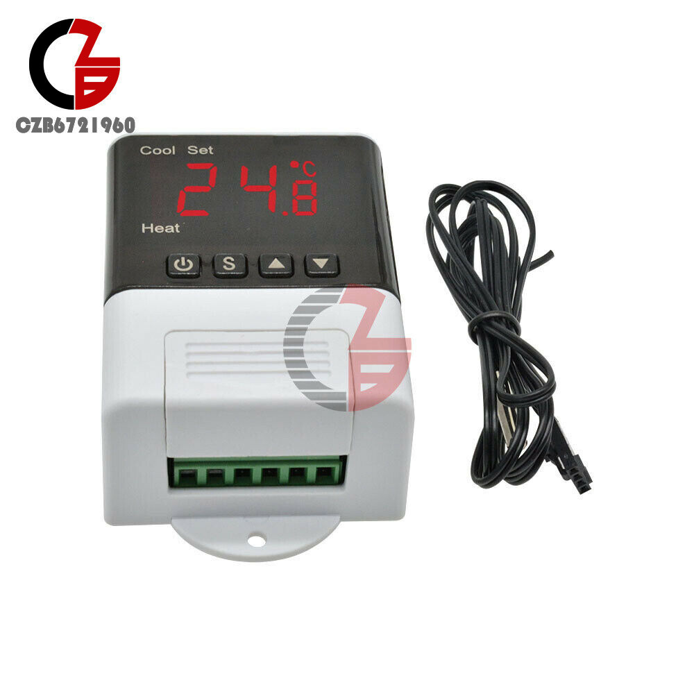 DTC1200 Digital Intelligent Temperature Controller AC 110V-230V w/ Sensor Probe