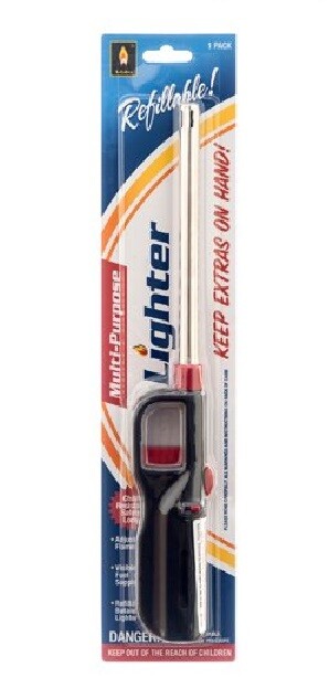 Refillable Butane Lighter Long Utility Multi Purpose Visible Fuel Supply 3 Packs