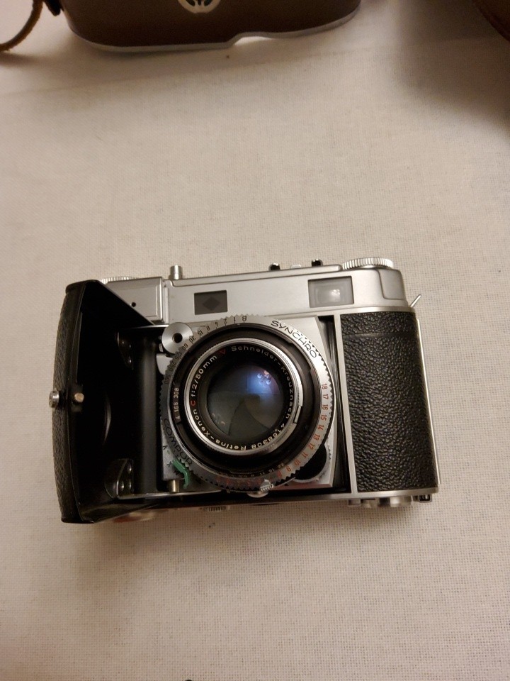 Retina IIIc 35mm Rangefinder Camera with Brown Case Black Silver
