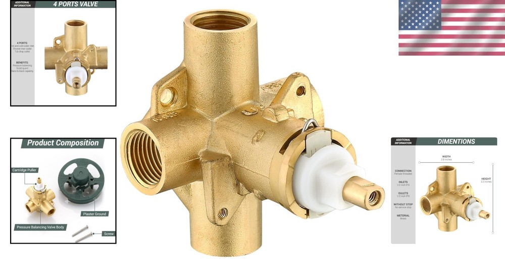 Brass 2510 Posi Shower Valve - Simplified Installation with Superior Performance