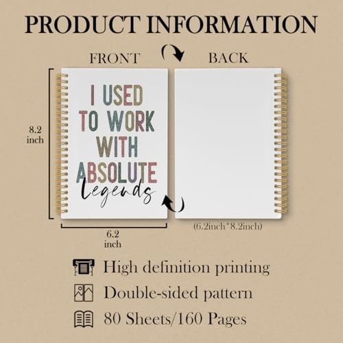 I Used To Work With Absolute Legends Spiral Notebook, Funny Notebooks for