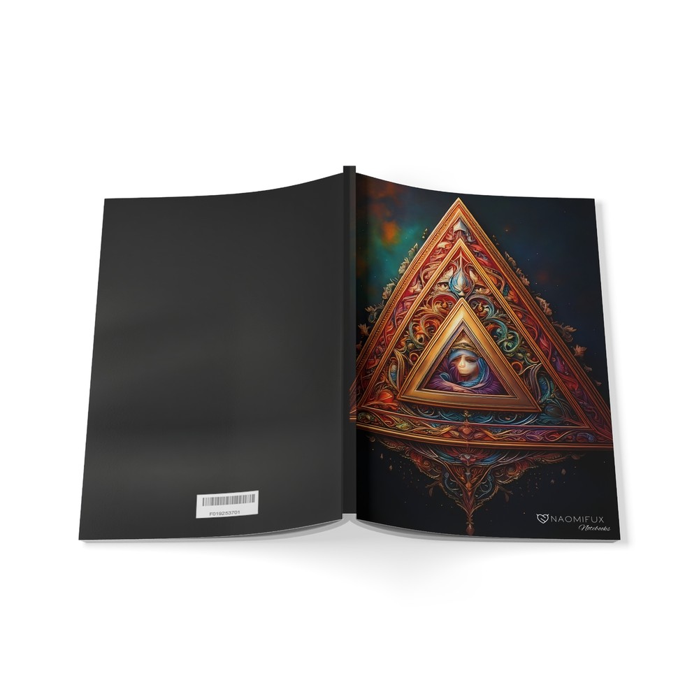 Triangle Universe Softcover Notebook, A5, Galaxy Stars Cosmos Journal, Space