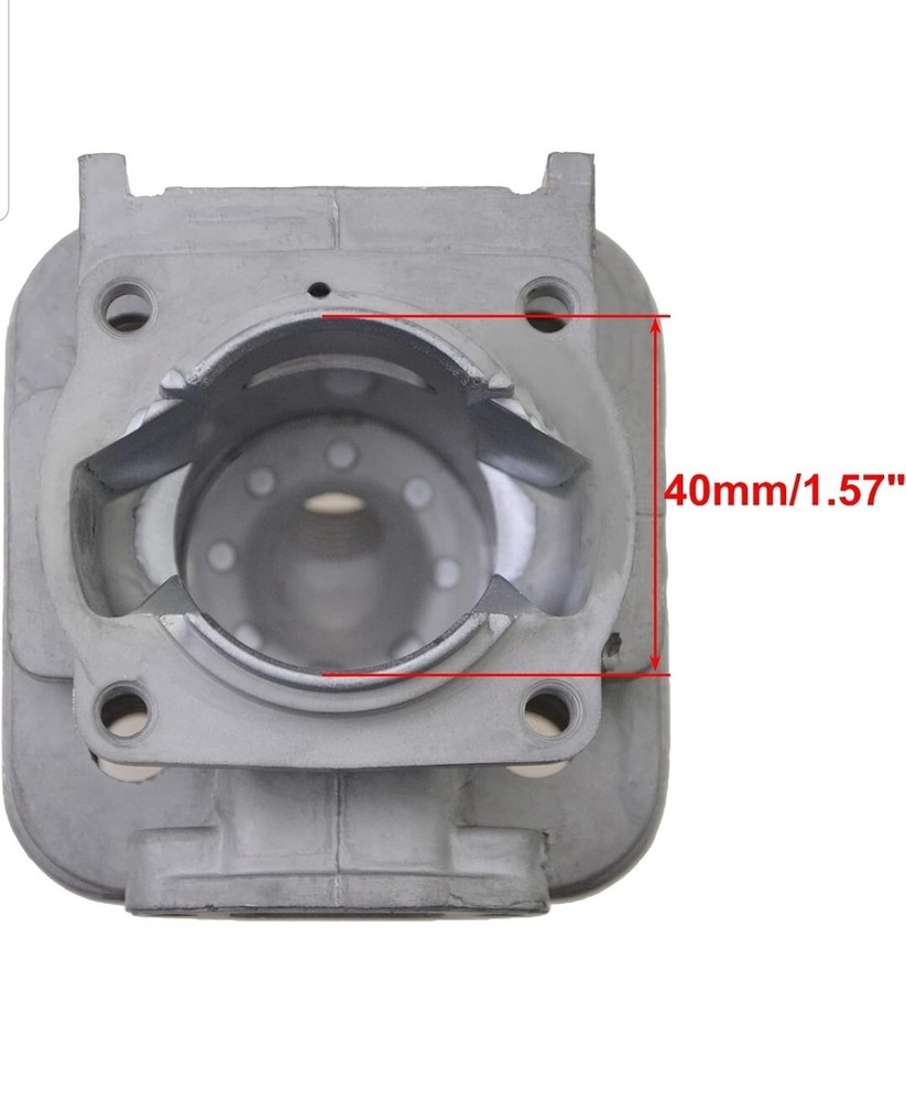 motorcycle 40mm Bore Cylinder head Replacement For 2 Stroke 43cc