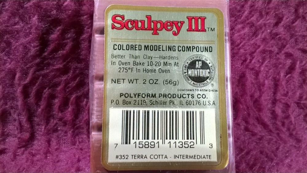 #2 SCULPEY III COLORED MODELING COMPOUND #352 TERRA COTTA INTERMEDIATE 2 OZ.