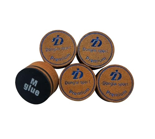 5PCS Packed Premium Laminated Billiard Cue Tips, Laminated Pool Cue M Hardness
