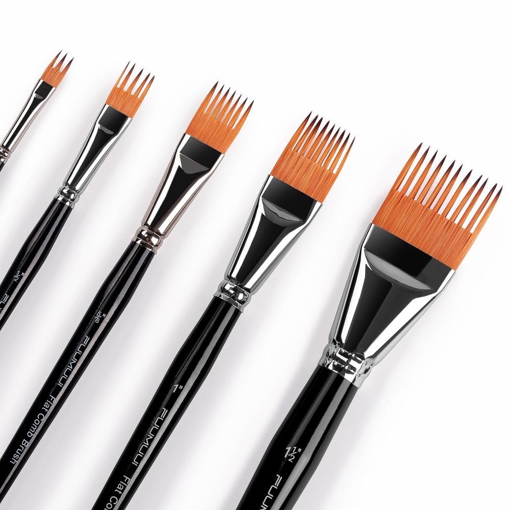 Fuumuui 5PCS Grainer Brush Set - Professional Flat Comb 5PCS-Flat, 5pcs