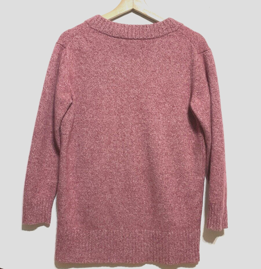 Athleta Vital V-Neck Sweater Cashmere Blend Tunic Pullover Women's Medium