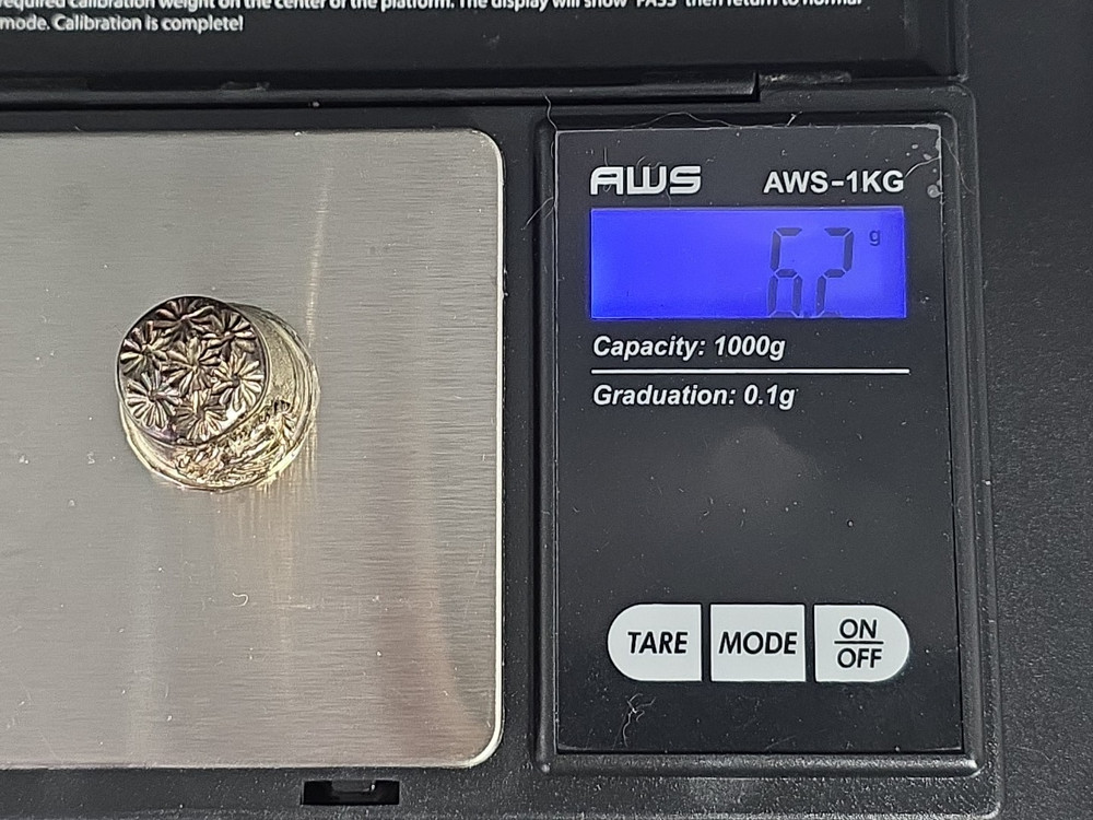 Sterling Silver Zodiac Leo Lion Thimble Hallmarked