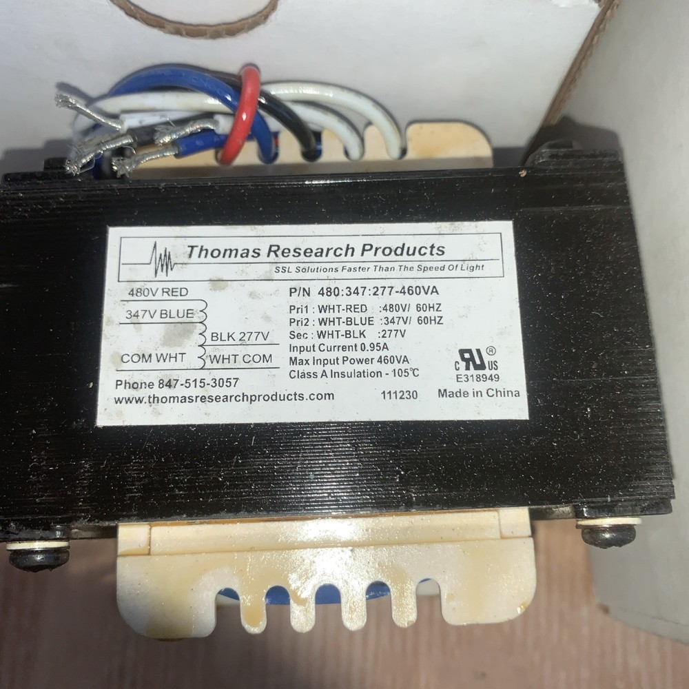 (4) Thomas Research Products 480:347:277-460VA STEP-DOWN