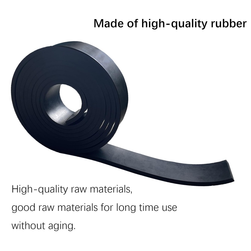 Thick Solid Rubber Strips Sheet Rolls 1/4 .25" Thick X 2" Wide X 10'Long Soli...