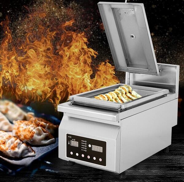 220V Stainless Automatic Dumpling Frying Machine Fried Steam Dumpling Maker